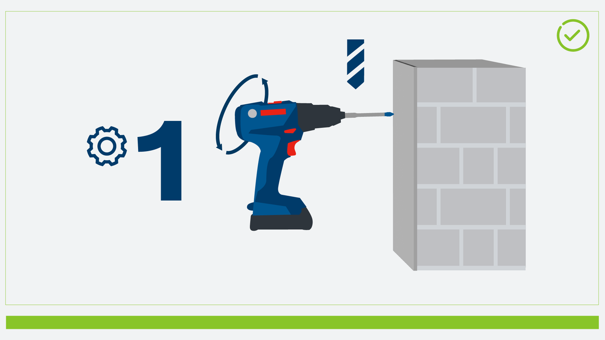 Aksesori bor Bosch dengan gerakan goyang untuk pekerjaan pasangan batu bata.