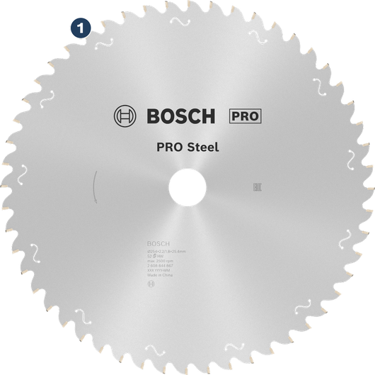 Mata gergaji bundar Bosch PRO Steel untuk pemotongan logam.