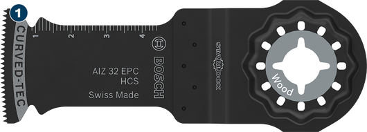 Mata pisau pemotong kayu Bosch Starlock AIZ 32 EPC HCS.