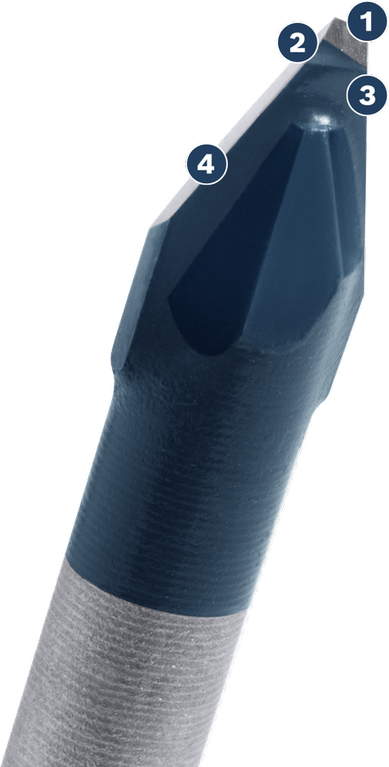 Ujung mata bor Bosch CYL-9 MultiConstruction.