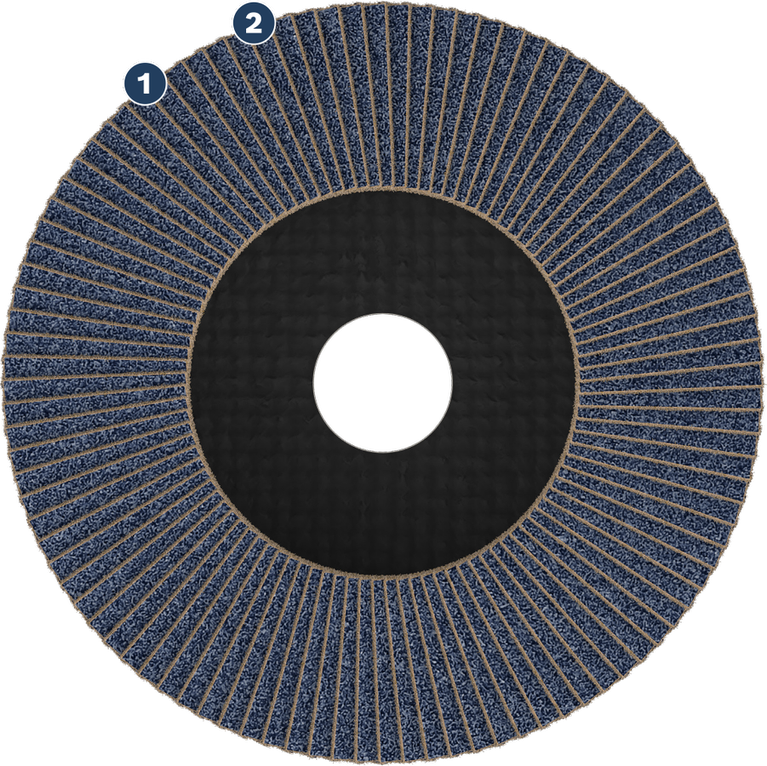 Cakram Penggiling Kasar Bosch Expert dengan penutup untuk penggiling sudut.