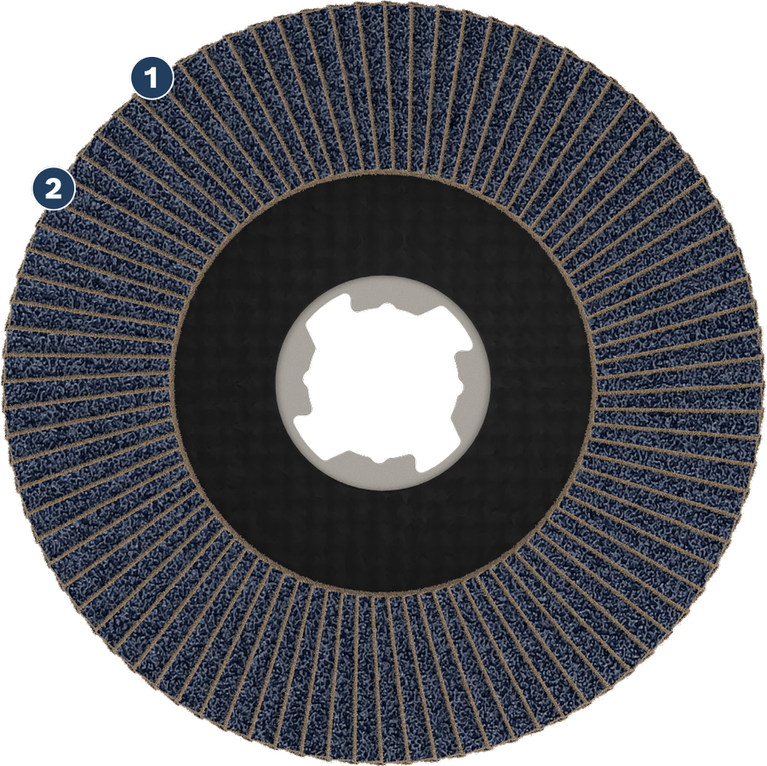 Cakram penutup Bosch X-Lock untuk penggiling sudut.