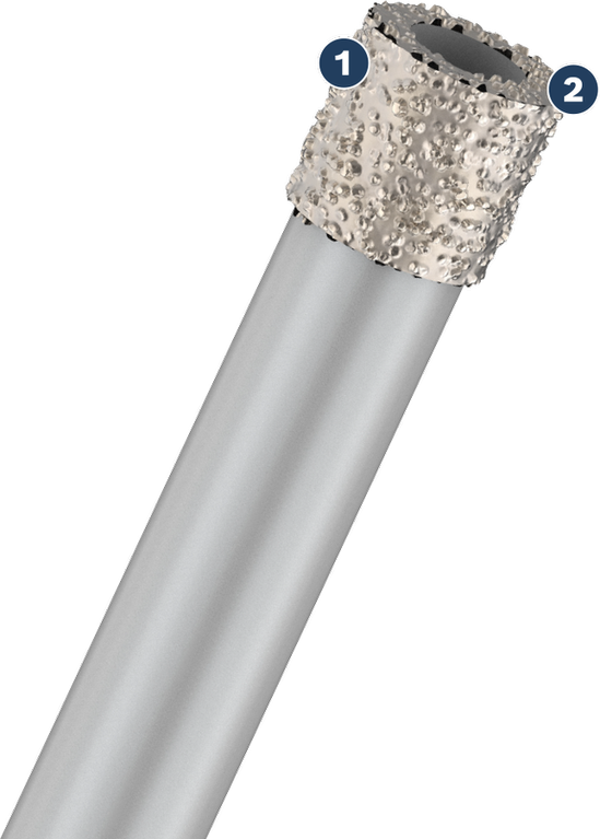 Gergaji lubang grit karbida Bosch untuk ubin dan batu.