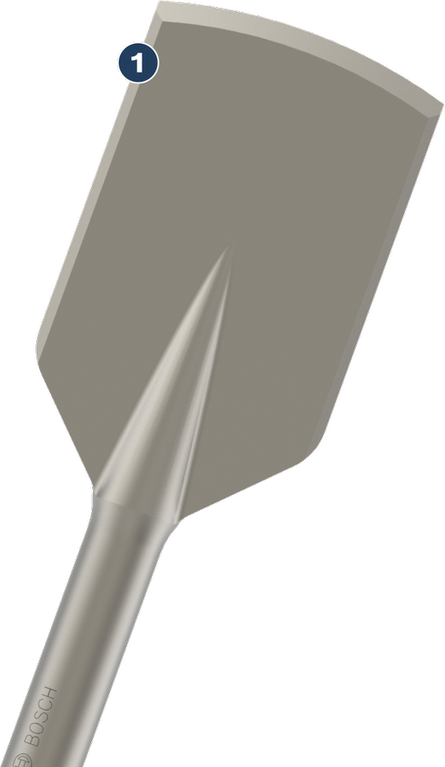 Pahat pemotong aspal Bosch PRO HEX 28, mata pisau 125 mm.