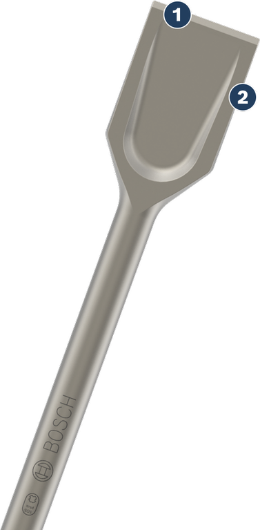 Mata pahat lebar Bosch untuk palu pembongkaran.