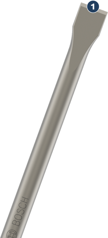 Pahat pipih Bosch untuk pekerjaan pembongkaran dan pekerjaan pasangan batu.