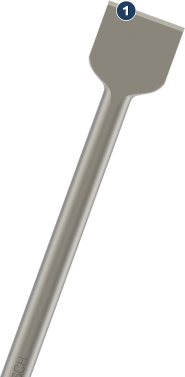 Pahat pipih Bosch untuk pekerjaan pembongkaran atau pekerjaan pasangan batu.