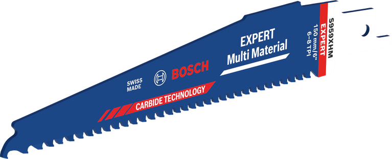 Masa Pakai Lama dalam pemotongan material bangunan keras Mata gergaji bolak-balik karbida Bosch Expert Multi Material.