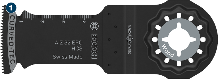 Mata pisau pemotong kayu Bosch Starlock AIZ 32 EPC HCS.