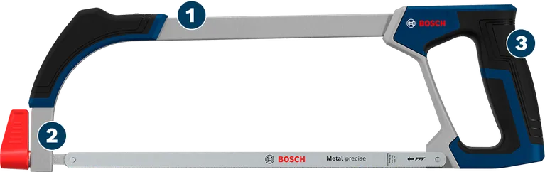 Mata pisau gergaji besi Bosch 300 mm bi-metal untuk pemotongan logam yang presisi.