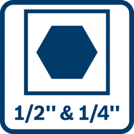 Mata bor penahan 2-in-1 – untuk berbagai aplikasi menggabungkan persegi 1/2" dan heksagonal 1/4"