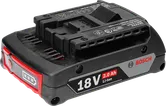 Paket baterai lithium-ion Bosch 18V 2.0Ah.