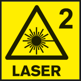 Kelas laser 2 Kelas laser untuk alat pengukuran.