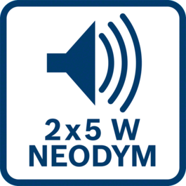 Speaker neodymium dengan 2 x 5 watt 