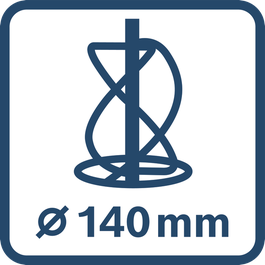Mekanisme perputaran ∅ 140 mm For mixing paddles up to Ø140 mm