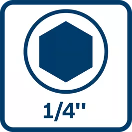 Penyisipan bit 1/4 inci