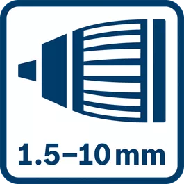 Chuck tanpa kunci 1,5–10 mm