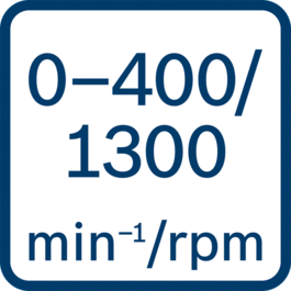 Kecepatan tanpa beban 0 - 400/0 - 1300 menit-1/rpm 