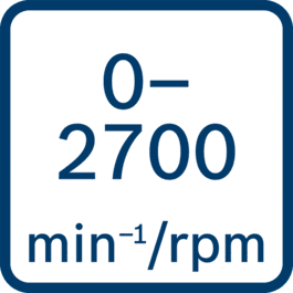 Kecepatan tanpa beban 0 - 2700 min-1/rpm 
