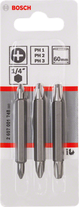 Object #200142122: 2607001748_bo_pro_p_f_1 Set mata bor Bosch 3 bagian ujung ganda, 60 mm.