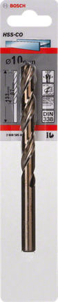 Mata bor logam Bosch 10mm HSS-Co 3/8″ DIN 338.