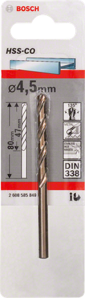 Mata bor logam Bosch HSS-Co 4,5mm.
