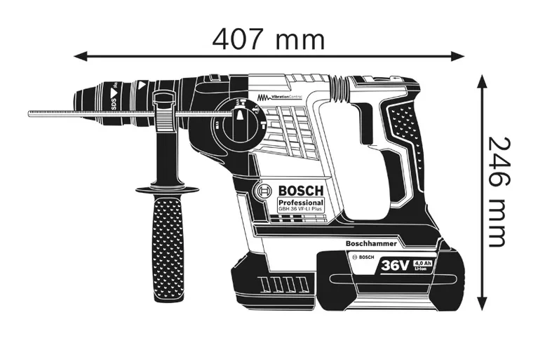 GBH 36 V-LI Plus Diagram palu putar tanpa kabel