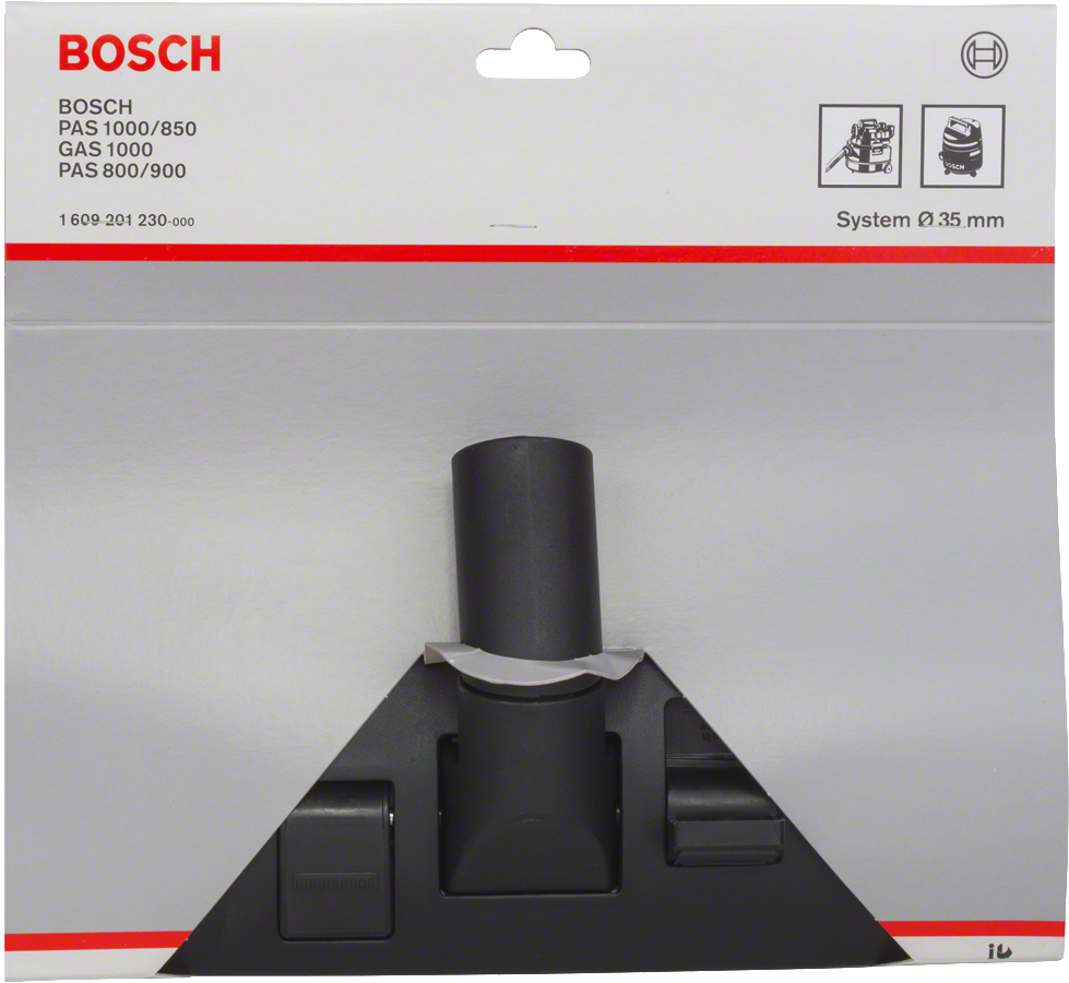 Nosel lantai Bosch berdiameter 35 mm untuk penyedot debu.