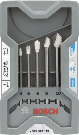 Set mata bor keramik Bosch 4–10 mm.