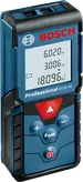 Pengukur laser Bosch GLM 40 dengan tampilan digital.