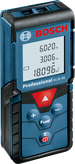 Pengukur laser Bosch GLM 40 dengan tampilan digital.