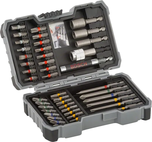 Set mata perkakas listrik Bosch yang terdiri dari 43 buah.