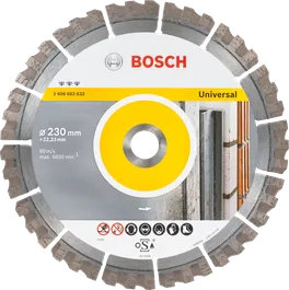 Cakram pemotong berlian Bosch Terbaik untuk Universal 230 mm.