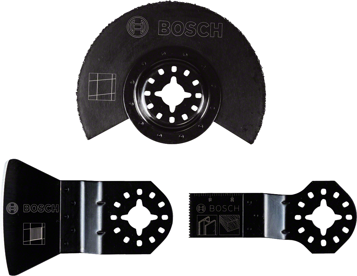 Set alat potong dan pengikis keramik dasar Bosch 3 bagian.