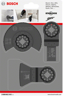 Set ubin dasar 3 bagian Bosch Starlock.