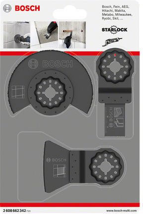 Set ubin dasar 3 bagian Bosch Starlock.
