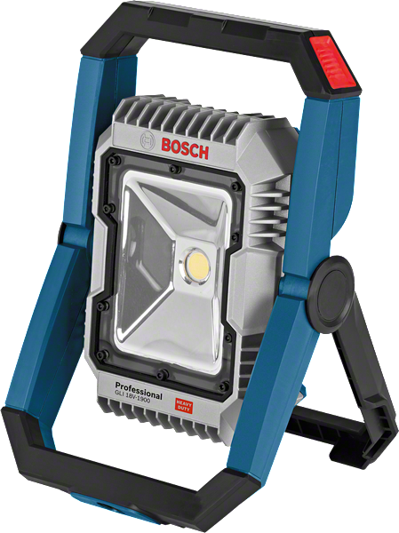 Lampu lokasi kerja nirkabel Bosch GLI 18V-1900, 1900 lumen.