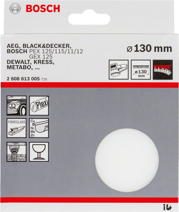 Spons pemoles Bosch diameter 130 mm.