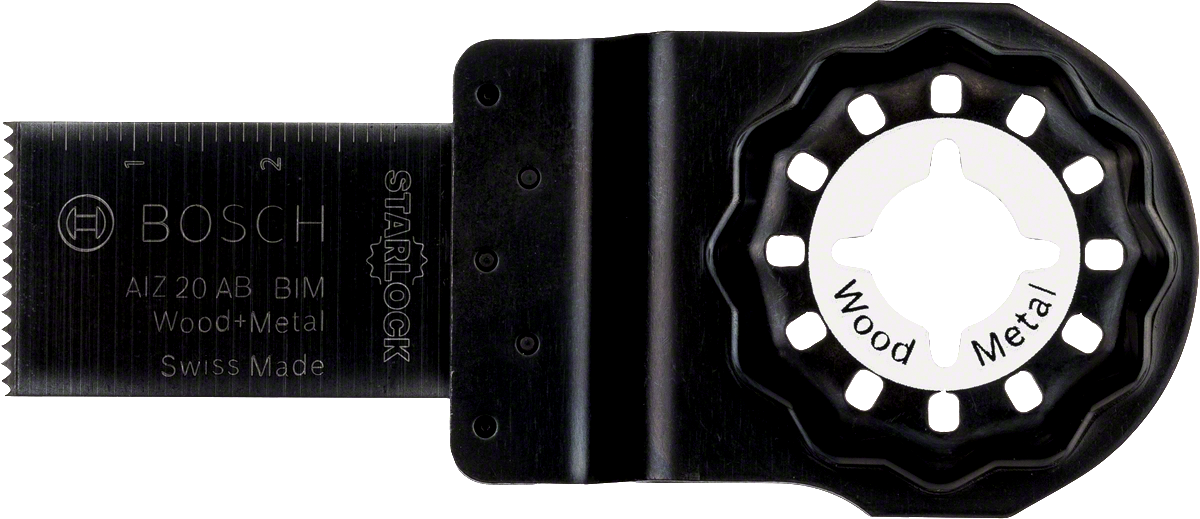 Mata gergaji osilasi Bosch Starlock untuk kayu dan logam.