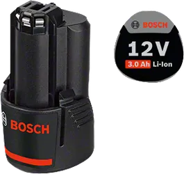 Baterai lithium-ion Bosch 12V 3.0Ah.