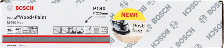 Cakram abrasif Bosch M480 Net P180 225mm.