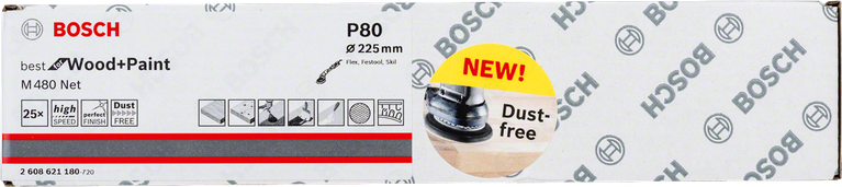 Bosch M480 Net Abrasive P80 225mm.