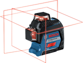 Alat perataan laser Bosch GLL 3-80 dengan proyeksi garis 360°.