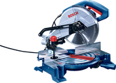 Gergaji mitra Bosch GCM 10 MX dengan mata gergaji 254 mm.