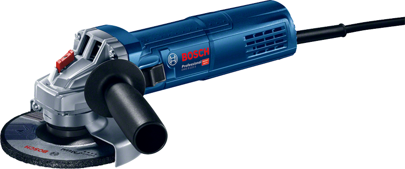 Penggiling sudut Bosch GWS 9-115 S dengan cakram 115mm.