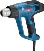 Pistol panas Bosch GHG 20-63 dengan suhu yang dapat disesuaikan.
