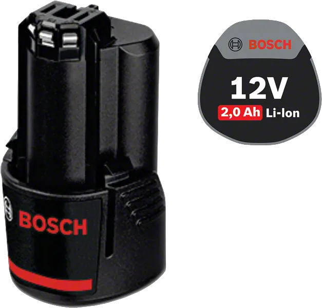 Baterai lithium-ion Bosch 12V 2.0Ah.