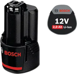 Baterai lithium-ion Bosch 12V 2.0Ah.