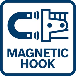 Pengukuran jarak jauh yang mudah berkat kait magnetik kuat yang dapat dipasang ke permukaan logam