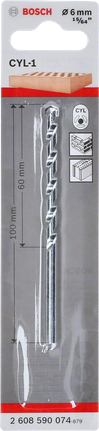 Mata bor Bosch CYL-1 6 mm untuk beton dan batu bata.